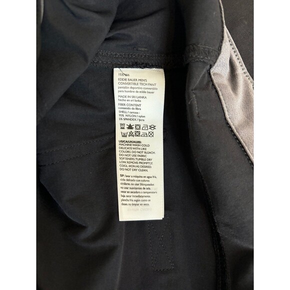Men’s Eddie Bauer pants 34 x 32 black zip off to shorts - Picture 10 of 10